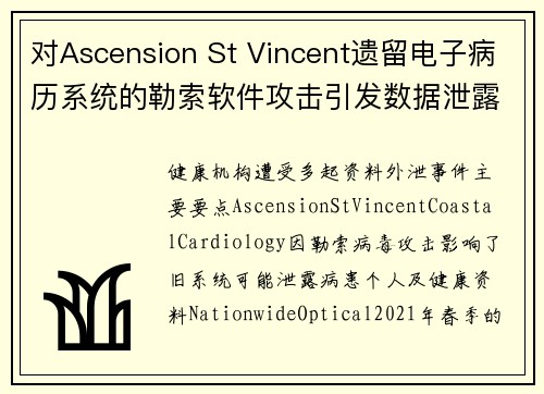对Ascension St Vincent遗留电子病历系统的勒索软件攻击引发数据泄露通知 媒体